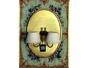 Lampada parete Baga ottone legno