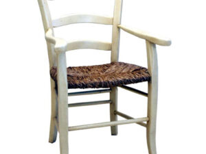 Poltroncina legno e paglia