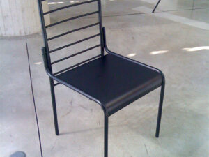 Sedia Cappellini Lipsia metallo verniciato nero